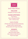 Pink Square Initials Menu Cards Image 9 of 10